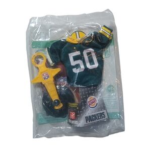 2007 Burger King Green Bay Packers Mini Jersey # 50 A.J. Hawk NFL Kids Meal Toy
